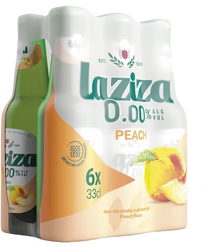 Laziza Non-Alcoholic Drink- Peach (6 PCK) - Papaya Express