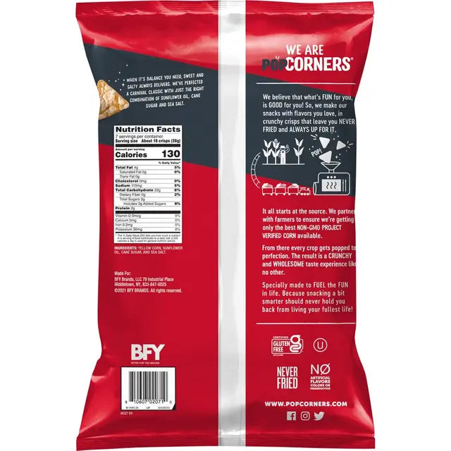 PopCorners Kettle Corn Flavored Popped-Corn Snacks (7 oz) - Papaya Express