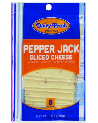 D.F Pepper Jack Cheese Slices (8ct) - Papaya Express
