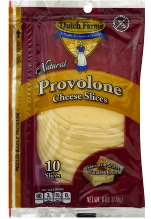 Dutch Farms Provolone Cheese Slices (10CT) - Papaya Express
