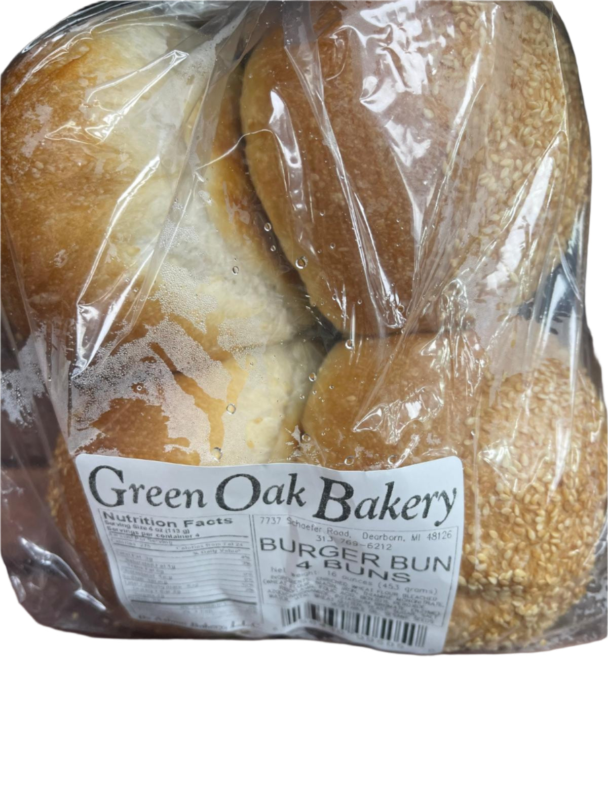 Green Oak Bakery Burger Buns (4ct) - Papaya Express