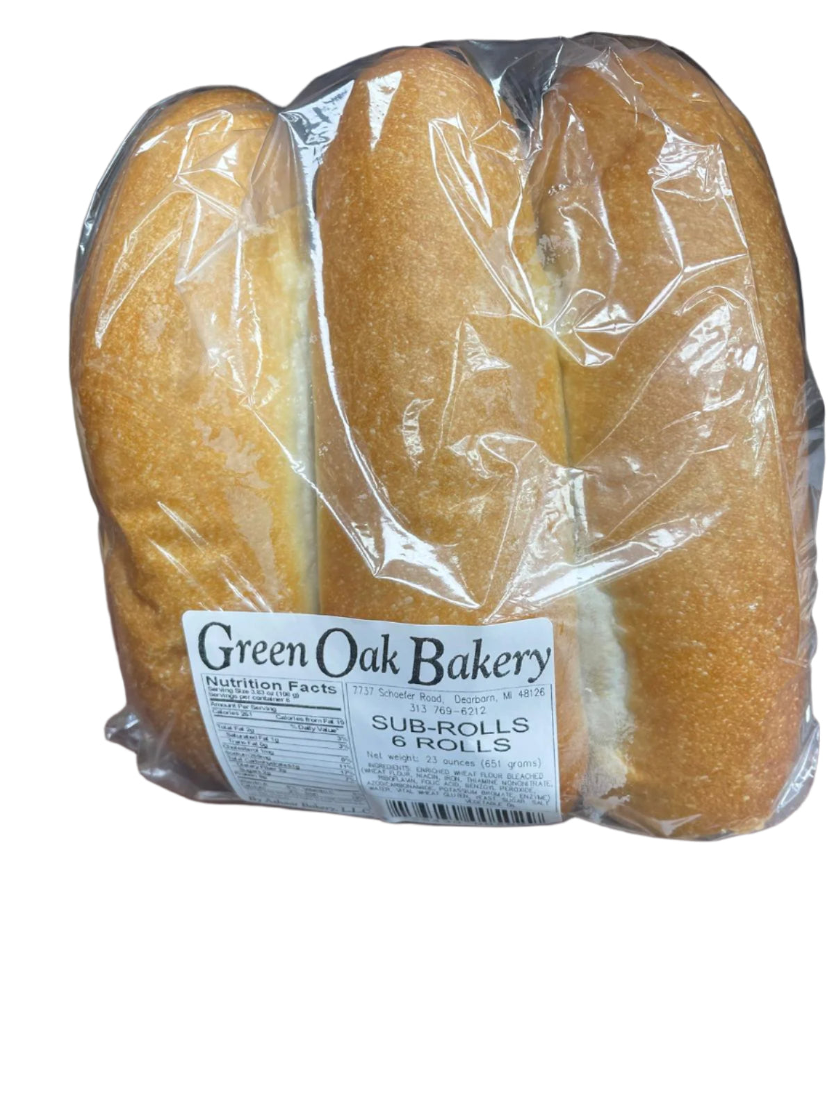 Green Oak Bakery Sub Rolls (6ct) - Papaya Express
