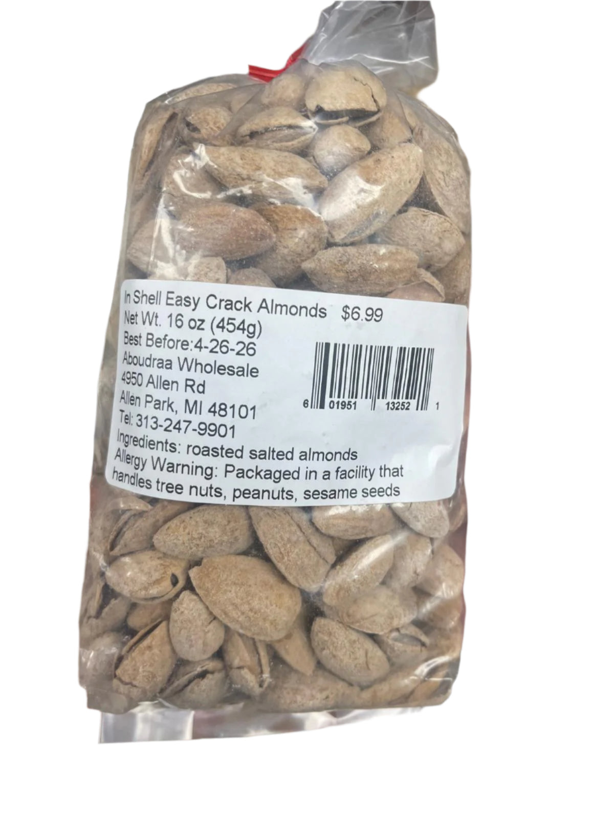 Roasted Almond In Shell Bag (16 oz) - Papaya Express