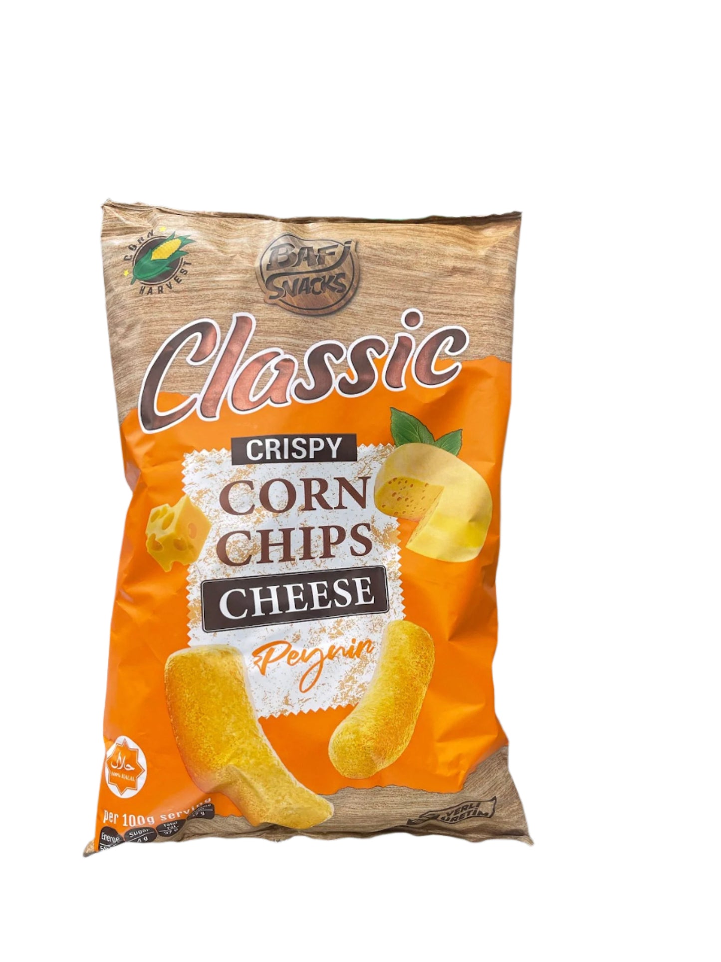 Bafi Snacks Classic Crispy Corn Chips Cheese (120 g) - Papaya Express