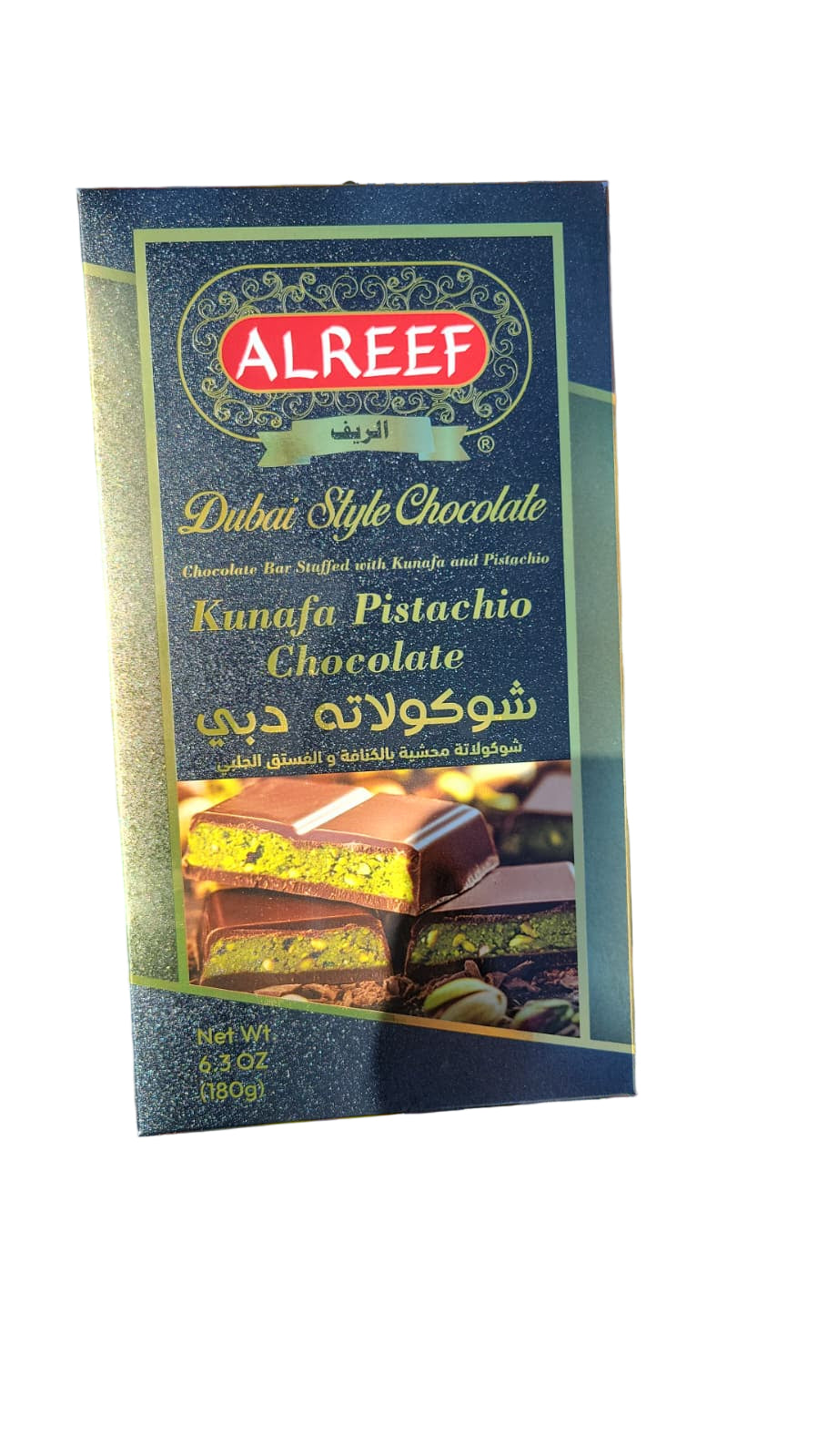 Alreef Kunafa Pistachio Dubai Chocolate Bar (6.3 oz)