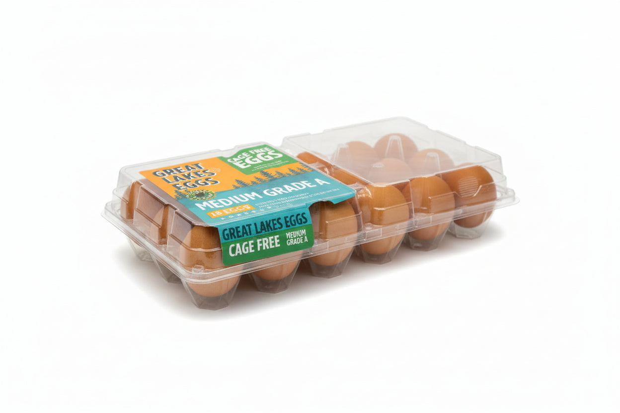 Great Lakes Brown Medium Eggs (18CT) - Papaya Express