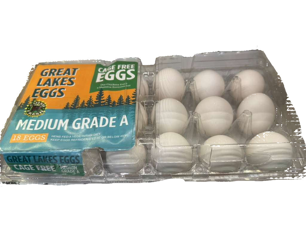 Great Lakes White Medium Eggs (18CT)
