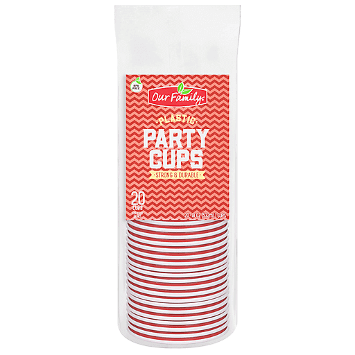 Our Family Plastic Party Cups (20 Cups) - Papaya Express