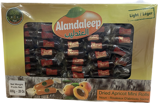 Alandaleep Dried Apricot Mini Rolls Light (800g) - Papaya Express