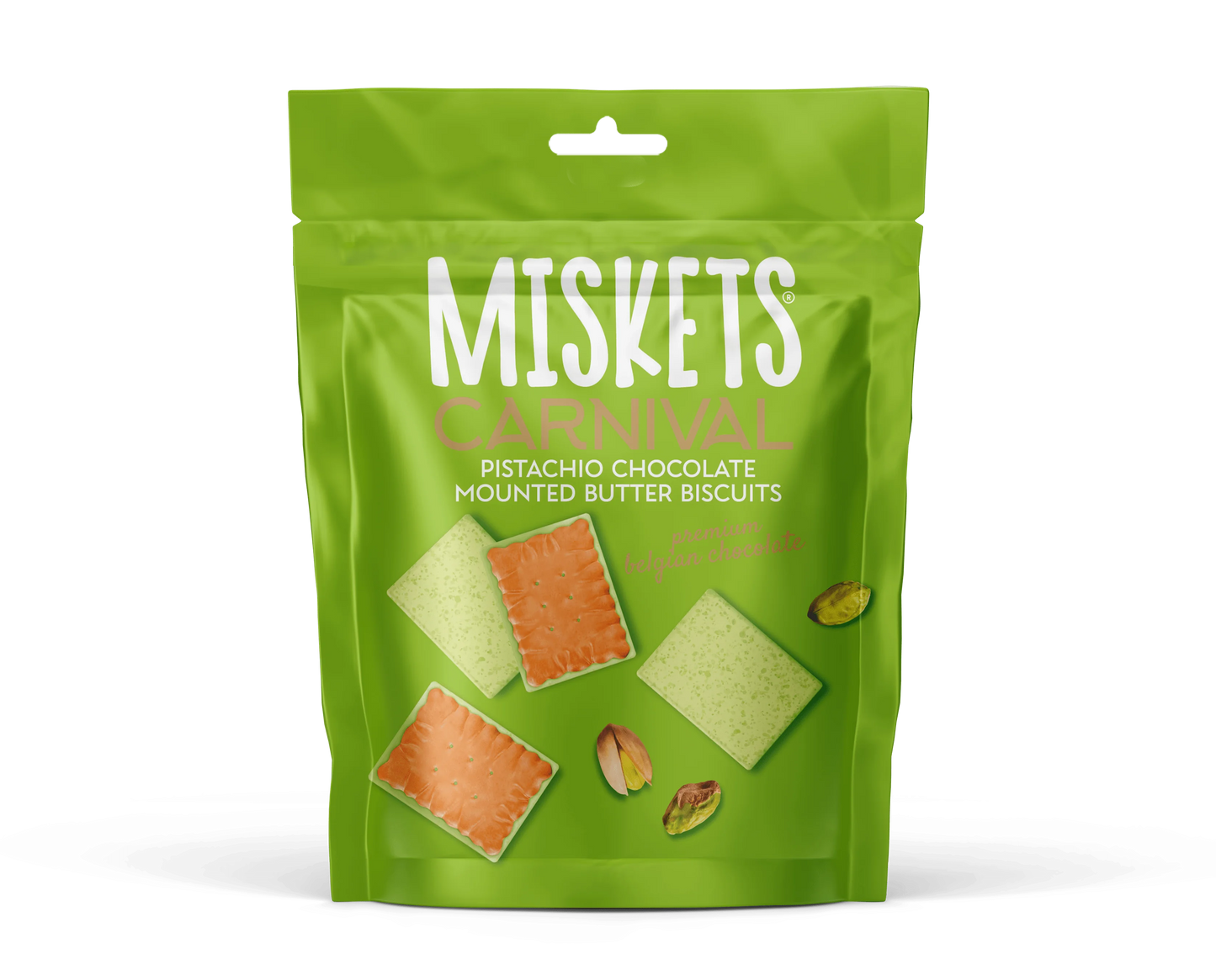 Miskets Carnival White Pistachio Mini Biscuit (50g) - Papaya Express