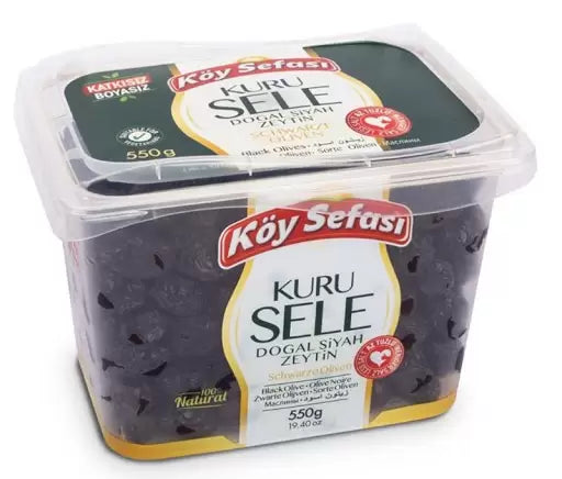Koy Sefasi Kuru Sele Black Olives Unpitted (550g) - Papaya Express