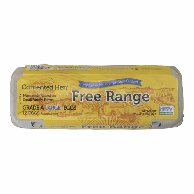 Contented Hen Free range Large Eggs (12 CT) - Papaya Express