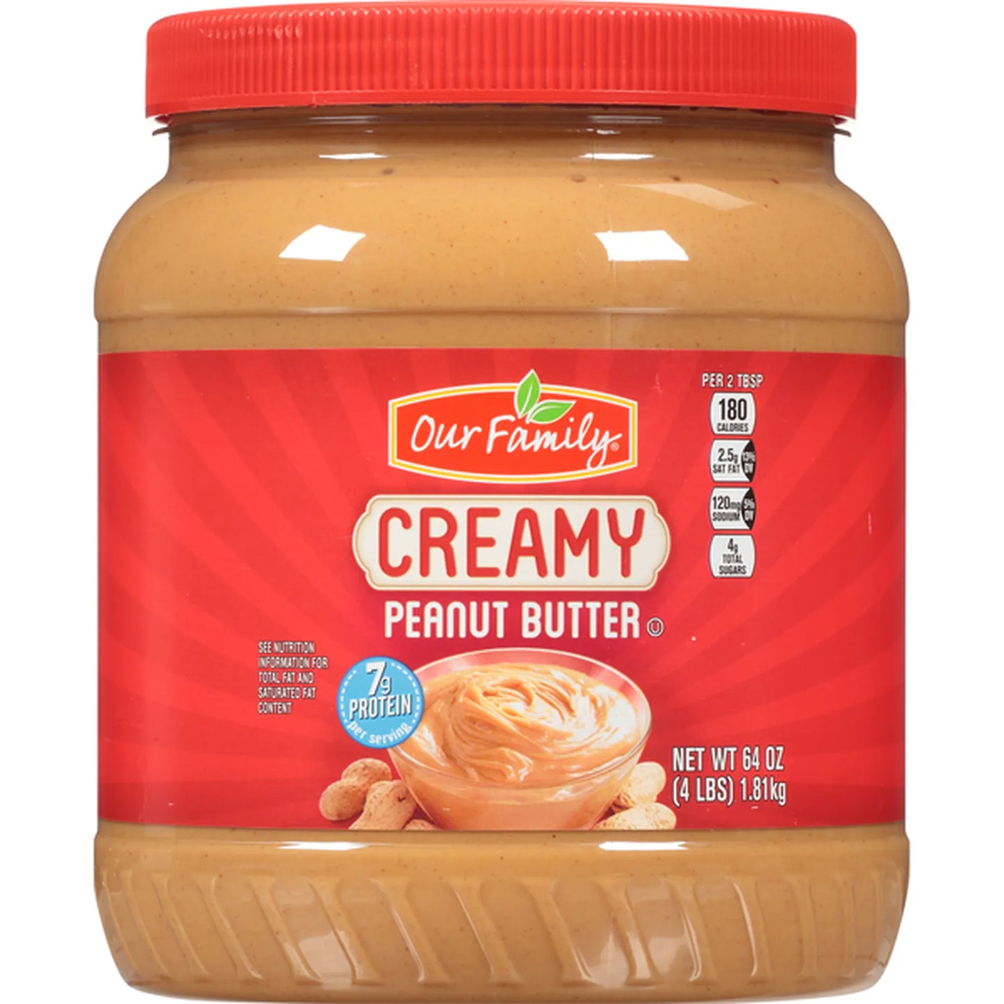 Our Family Creamy Peanut Butter (4 lb.) - Papaya Express