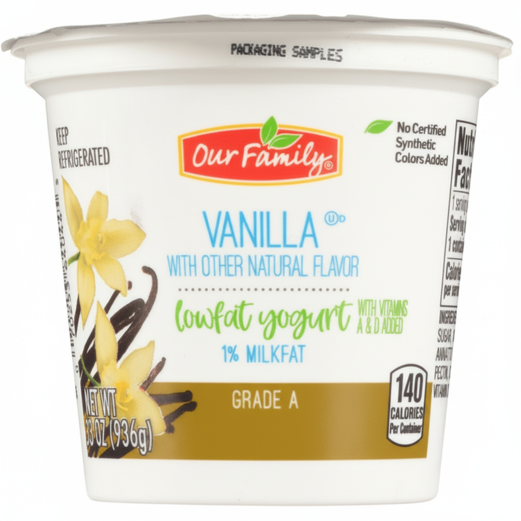 Our Family Vanilla Low fat yogurt (32oz)