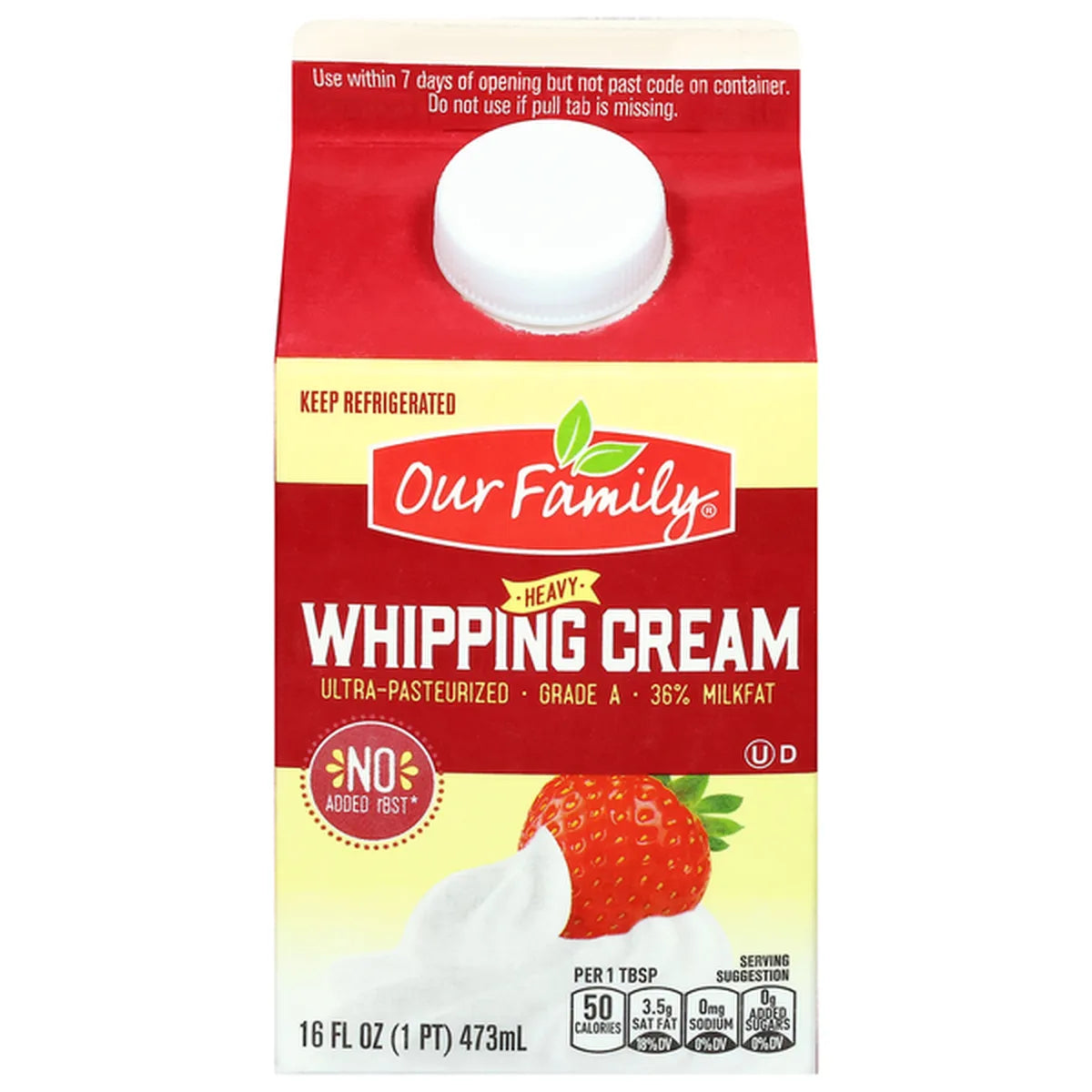 Our Family Whipping Cream (473ml) - Papaya Express