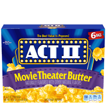 ACT II MOVIE THEATER POPCORN (6 CT) - Papaya Express