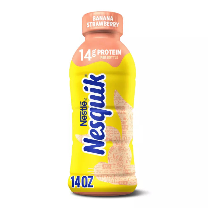 Nesquik Banana Strawberry Drink (14oz) - Papaya Express