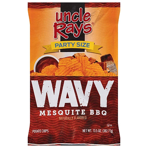 Uncle Ray's Wavy Potato Chips, Mesquite BBQ (13.5 OZ) - Papaya Express