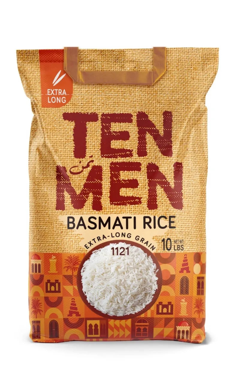 TEN MEN BASMATI RICE (10 LB) - Papaya Express