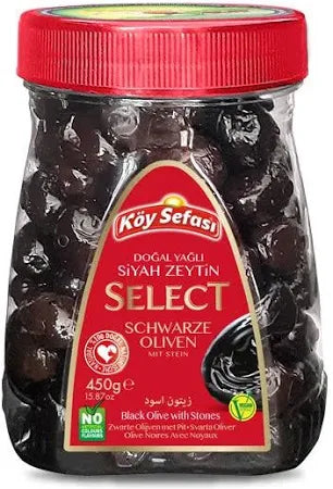 Koy Sefasi Unpitted Black Olives (450g) - Papaya Express