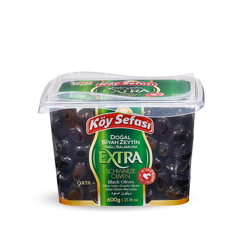 Koy Sefasi Extra Black Olives Unpitted (600g) - Papaya Express