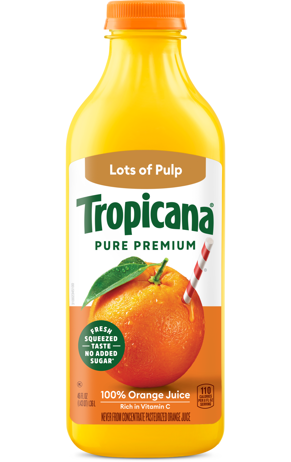 Tropicana Pure Premium Original Lots of Pulp (46 oz) - Papaya Express