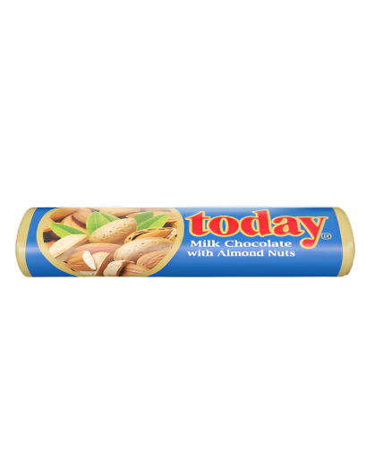 Today Milk Chocolate W/ Almond Nuts (42g) - Papaya Express