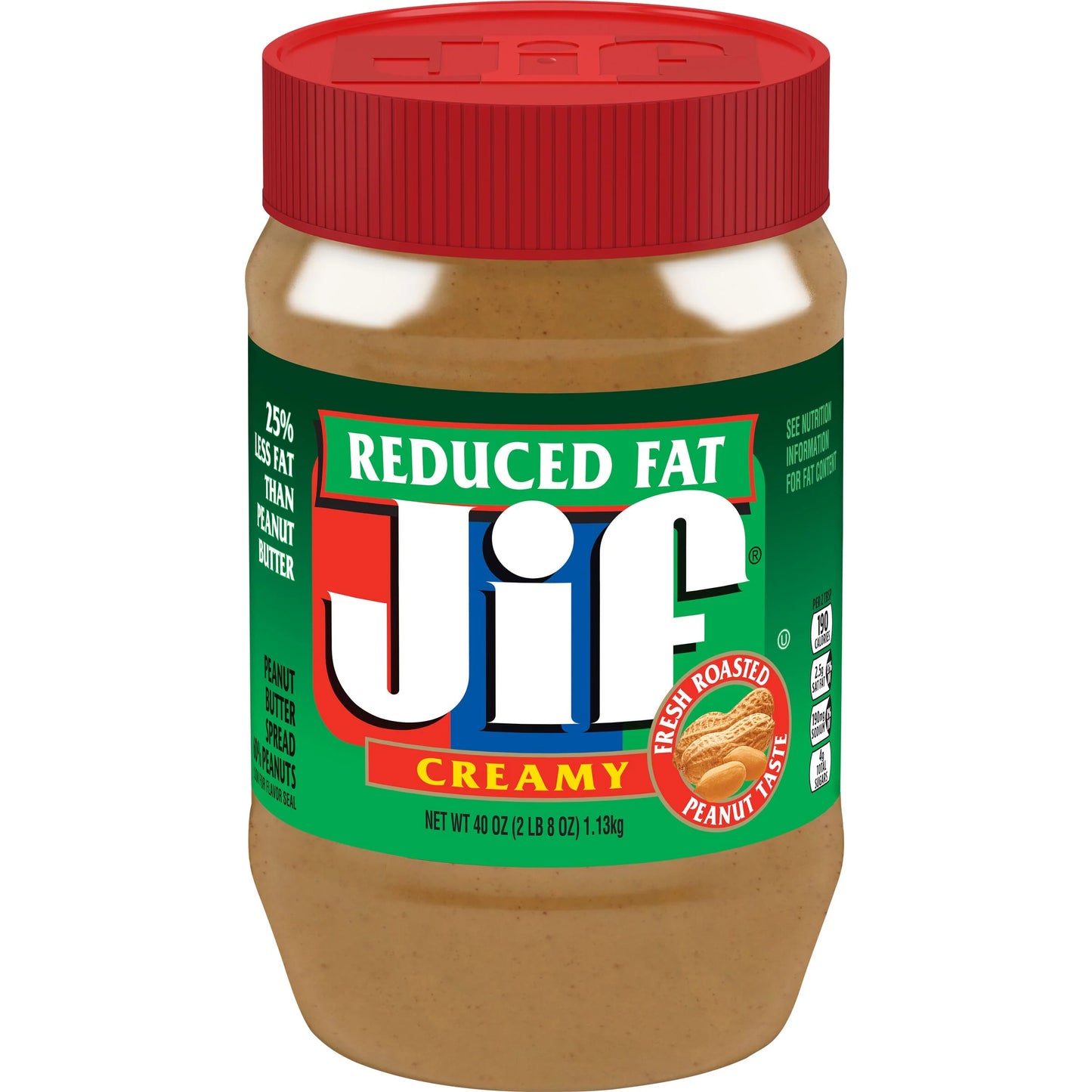 Jif Creamy Reduced Fat Peanut Butter Spread (40 oz) - Papaya Express
