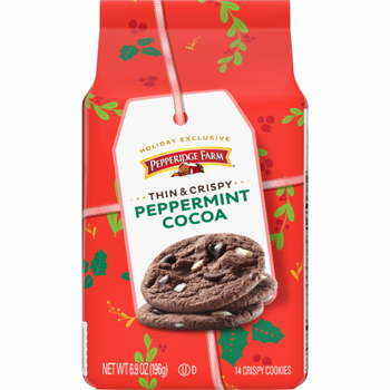 Pepperidge Farm Thin & Crispy Peppermint Cocoa  Cookies (14CT) - Papaya Express