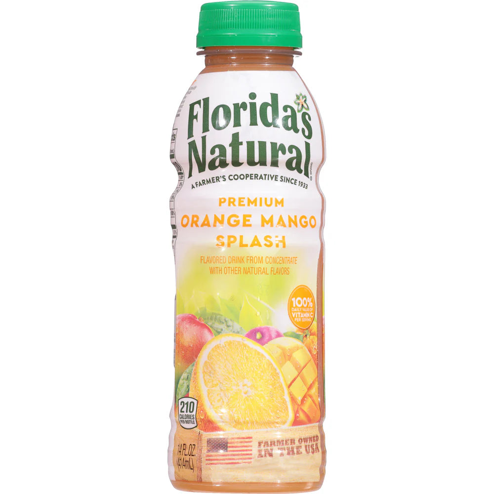 Florida Natural Premium Orange Mango Splash (14oz) - Papaya Express