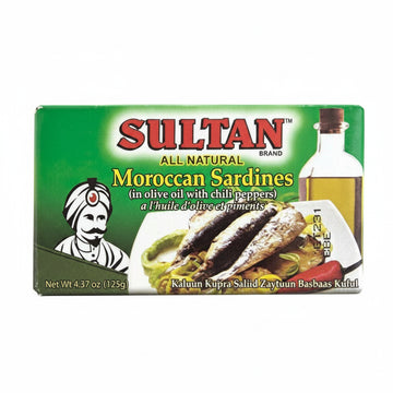 SULTAN SARDINES -IN OLIVE OIL *HOT* - Papaya Express