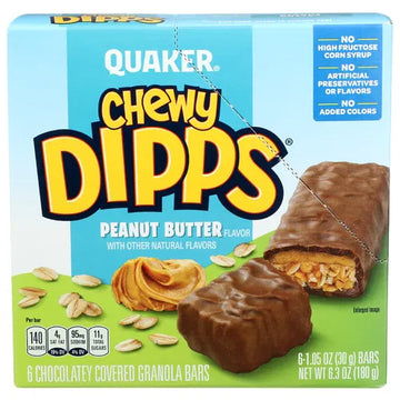 Quaker Peanut Butter Chewy Dipps (6 Bars) - Papaya Express