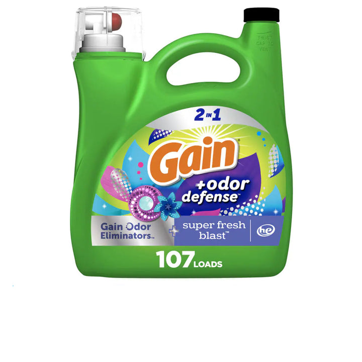 Gain Odor Defense Super Fresh Blast Liquid Laundry Detergent (154 oz) - Papaya Express