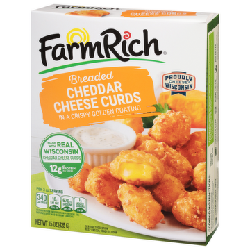 Farm Rich Crispy Breaded Cheddar Cheese Curds (15 oz) - Papaya Express