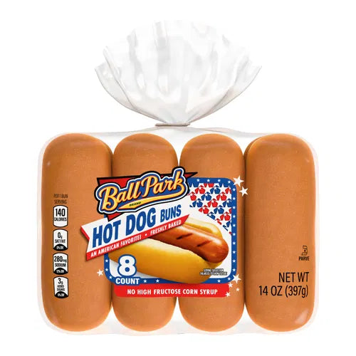 Ball Park White Hot Dog Buns (14 OZ) - Papaya Express