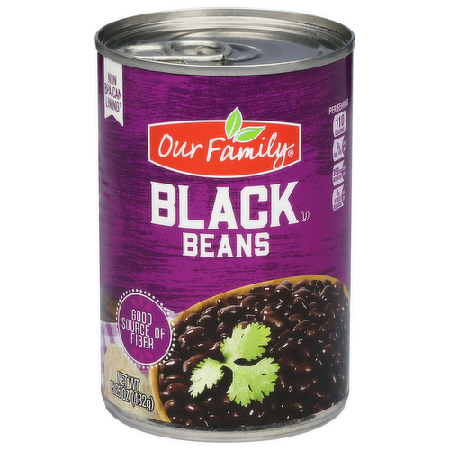 Our Family Black Beans (15 oz) - Papaya Express