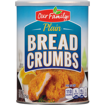 Our Family Plain Bread Crumbs (15 Oz) - Papaya Express