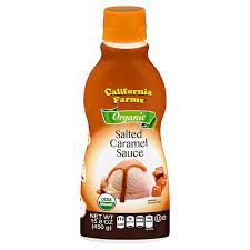 CALIFORNIA FARMS ORGANIC SALTED CARAMEL SAUCE IN SQUEEZE BOTTLE (15.8OZ) - Papaya Express