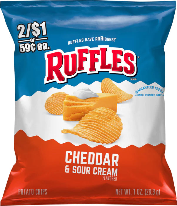 Ruffles Cheddar & Sour Cream Potato Chips ( 1 OZ ) - Papaya Express