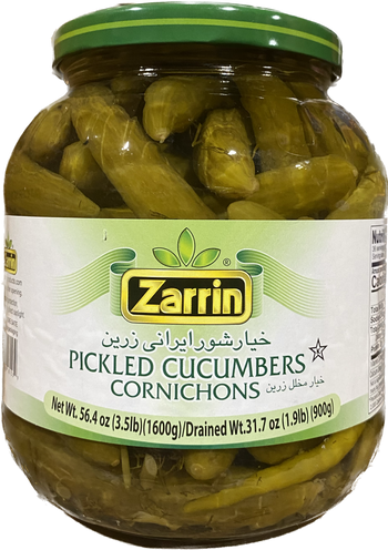 Zarrin Cucumber Pickles Glass (900G) - Papaya Express