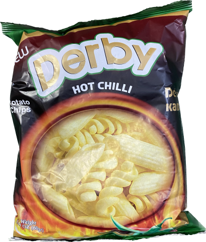 DERBY CHIPS HOT CHILLI (60 G)