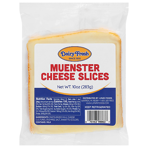 Dairy Fresh Muenster Cheese Slices (283g)