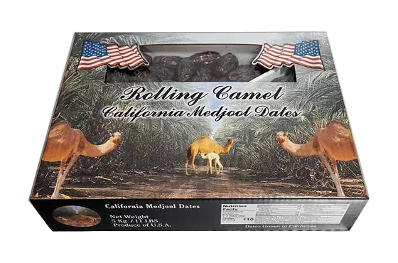 Rolling Camel Dates Extra Large Black Box (11 lb) - Papaya Express