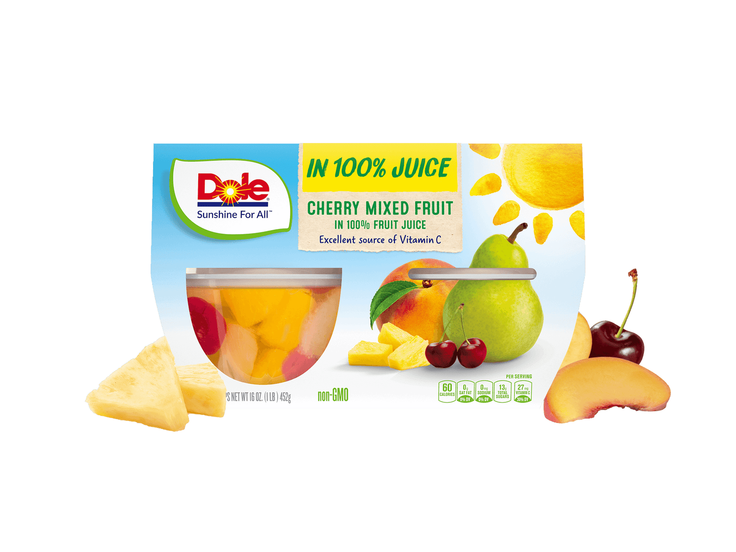 Dole Fruit Bowls, Cherry Mixed Fruit ( 4 Ct ) - Papaya Express