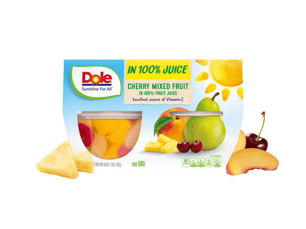 Dole Fruit Bowls, Cherry Mixed Fruit ( 4 Ct ) - Papaya Express