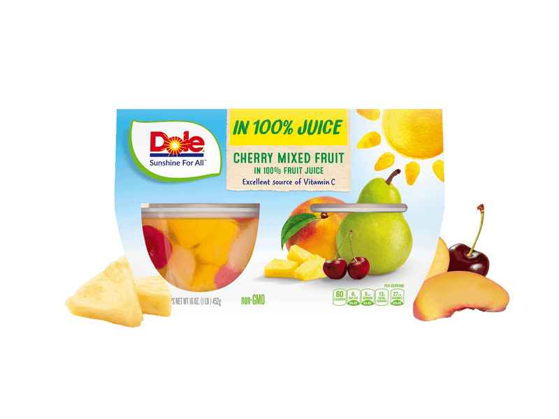 Dole Fruit Bowls, Cherry Mixed Fruit ( 4 Ct ) - Papaya Express