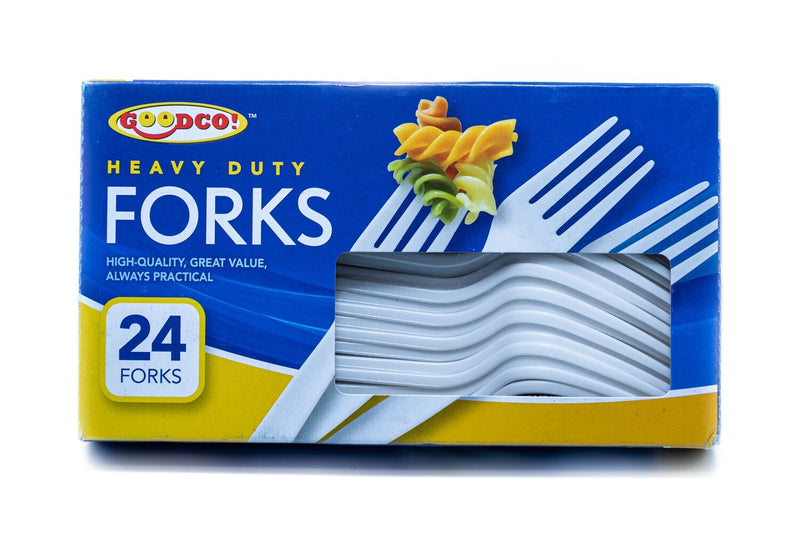 Good-Co Heavy Duty Plastic Forks(24ct) - Papaya Express