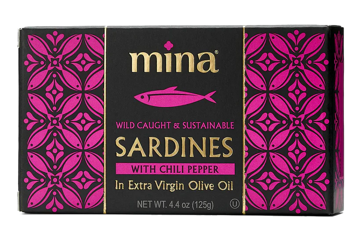 Mina Sardines In Extra Virgin Olive Oil with Chili Pepper (125g) - Papaya Express