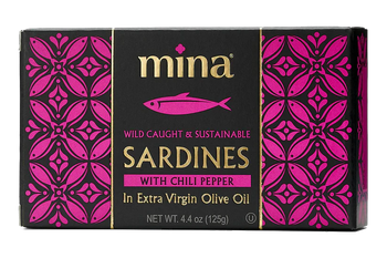 Mina Sardines In Extra Virgin Olive Oil with Chili Pepper (125g) - Papaya Express