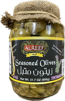 ALREEF STUFFED GREEN OLIVES WITH THYME (900G) - Papaya Express